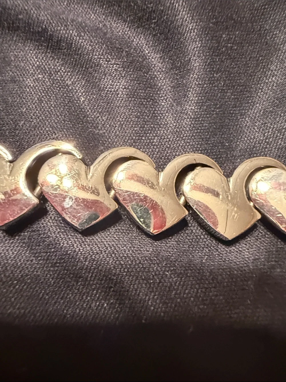Heart Link Silver-Tone Bracelet - Silver 925